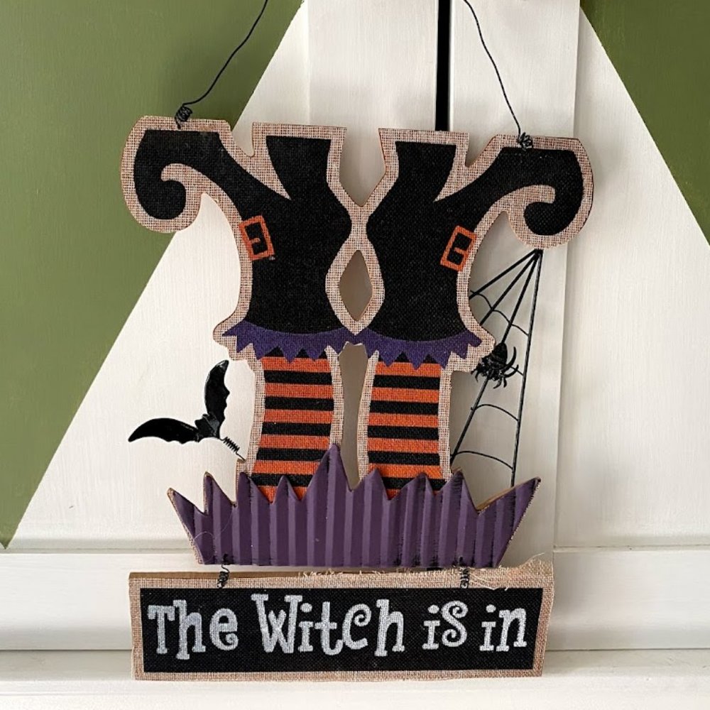 🌟 LAST CALL!!! 🌟 TJ Maxx Halloween 'The Witch Is In' Wood/Metal Sign